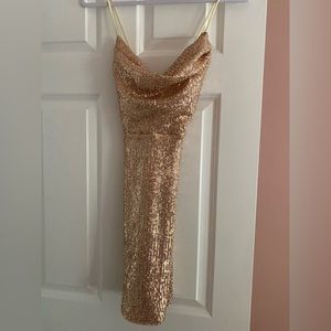 Hello Molly Dear Emilia gold sequin dress